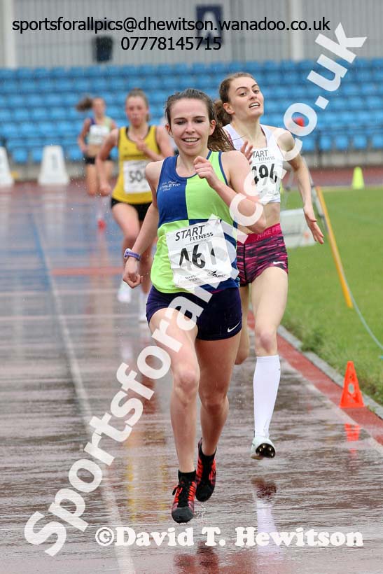 Womens under-20s 1500 metres, Northern Championships, Sport City, Manchester. Photo: David T. Hewitson/Sports for All Pics
